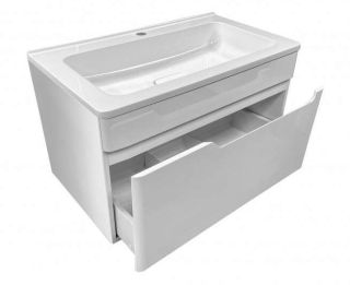 Подвесная тумба под раковину Kare Luxe ФР-00015244 90см один ящик белый